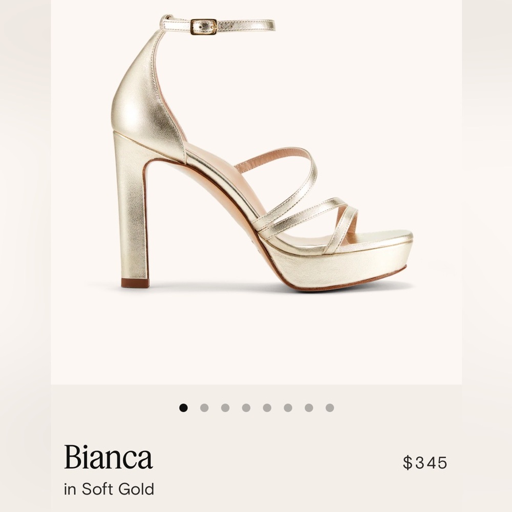 Inez Bianca Gold Platform Heels size 5